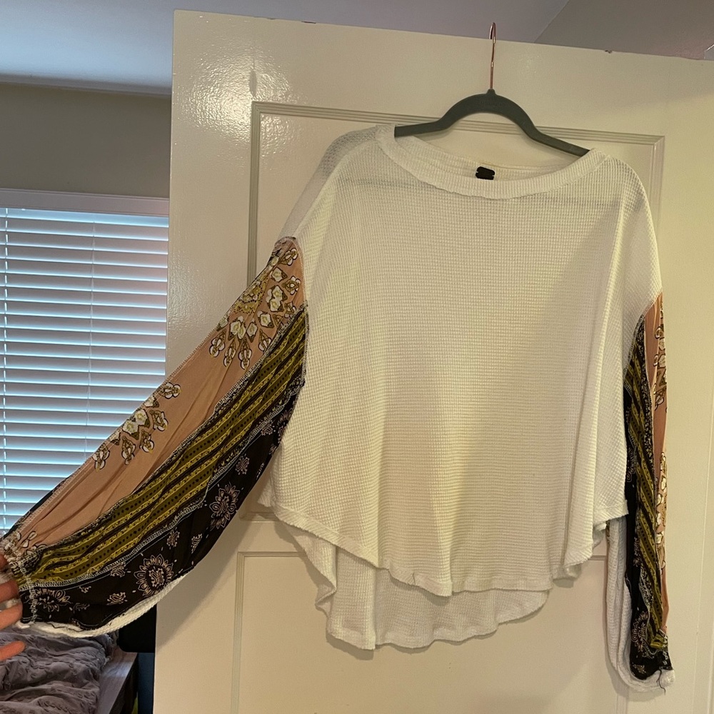Free People Waffle Knit Longsleeve w/ Bandana